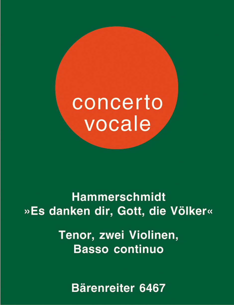 Hammerschmidt, Es danken dir, Gott (Barenreiter)