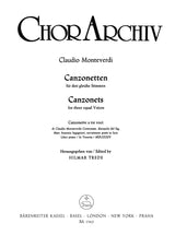 Monteverdi, Canzonetten (SSA) (Barenreiter)