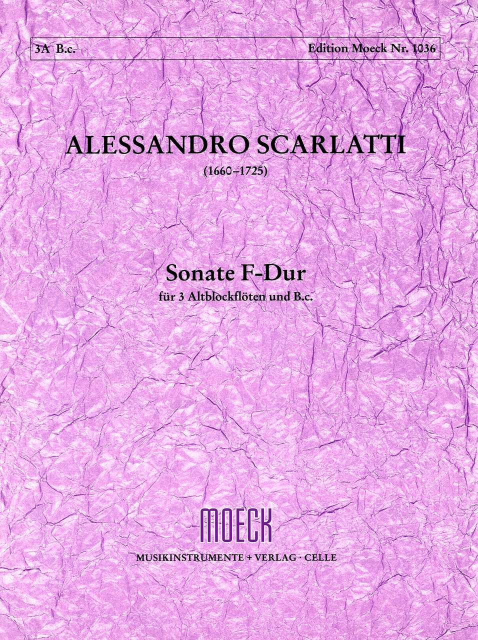 Scarlatti, Sonate F-dur (AAA,Bc) (Moeck)