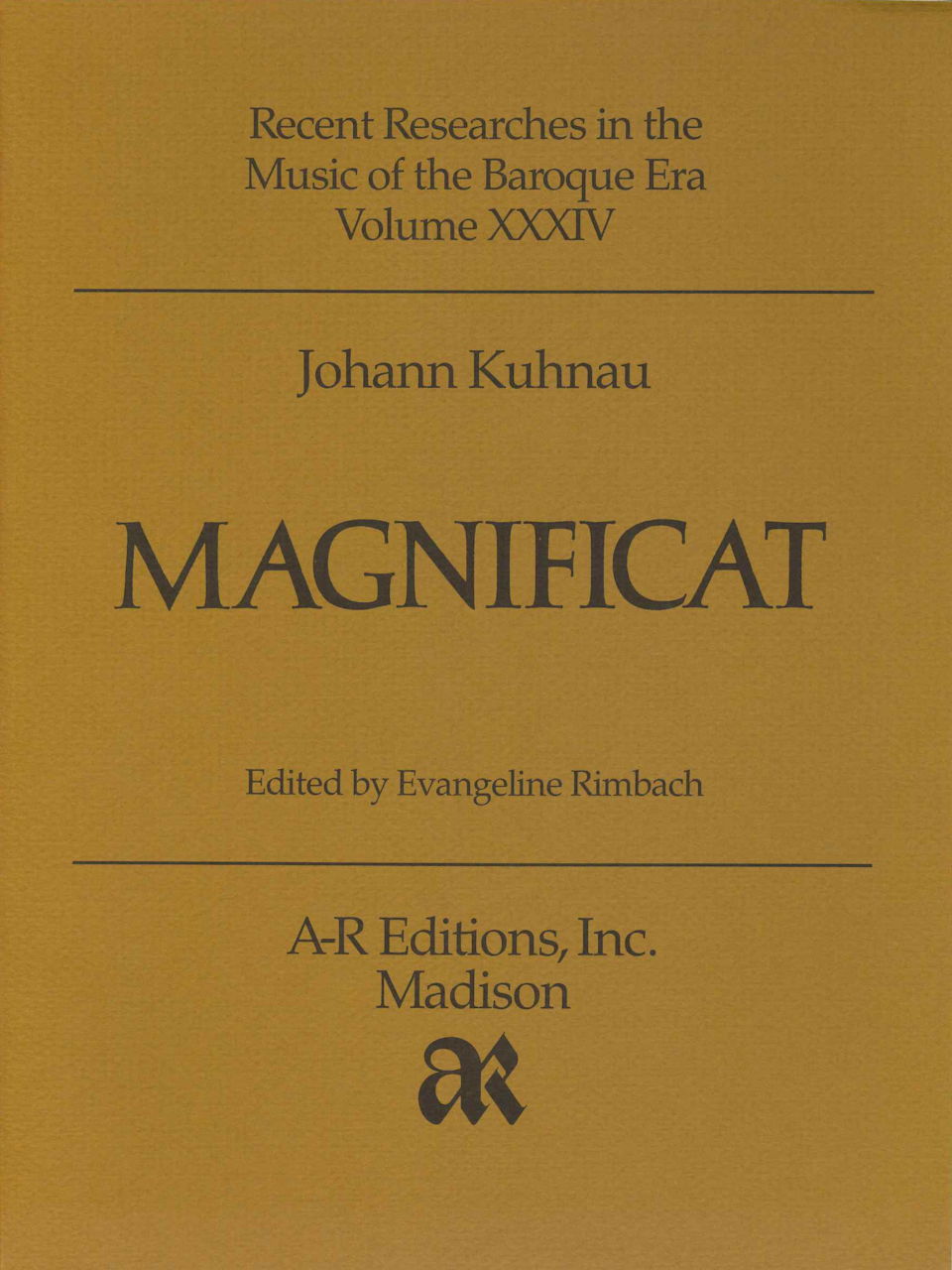 Kuhnau, Magnificat (Full Score) (A-R Editions)