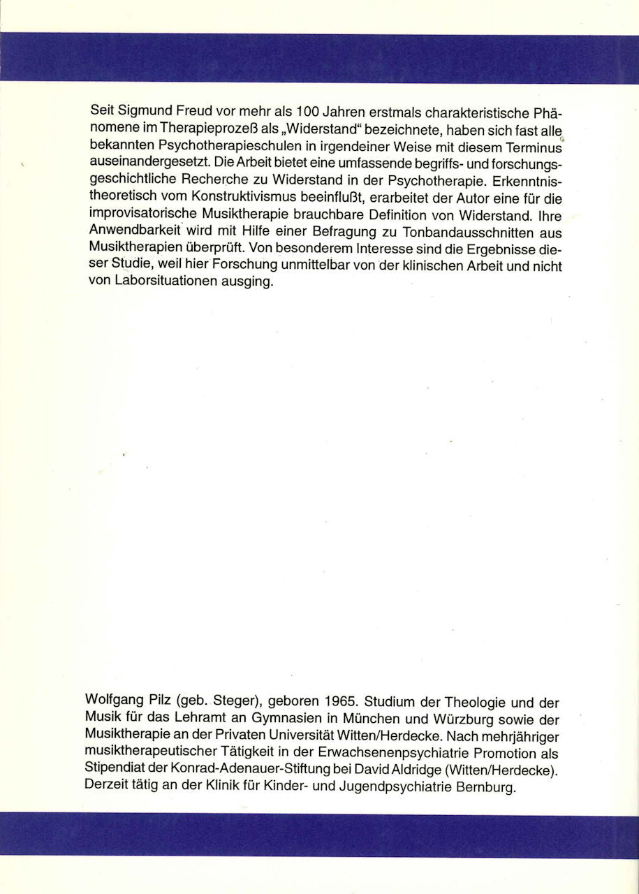 Pilz, Widerstand (Peter Lang)