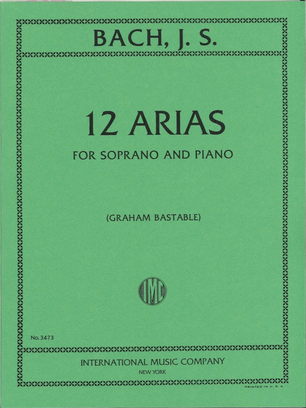 Bach, 12 Arias (Sop,Pf) (IMC)