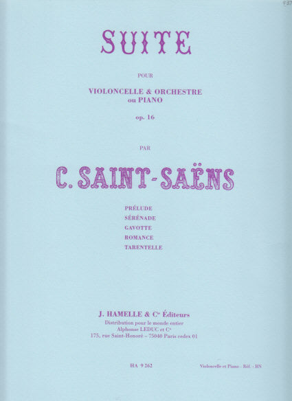 Saint-Saens, Suite op. 16 (Hamelle)