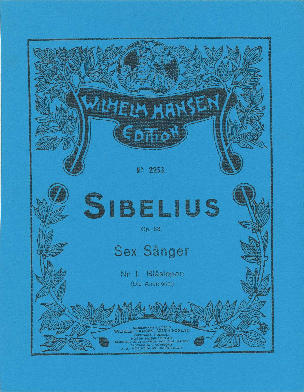 Sibelius, 6 Songs op. 88, 1 [Sw/G] (W.Hansen)
