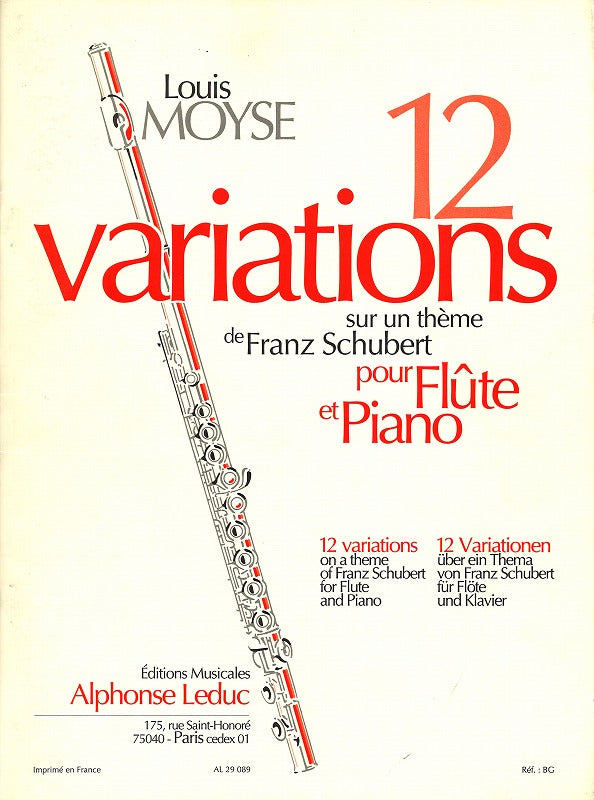 Moyse, 12 Variations (Fl,Pf) (Leduc)