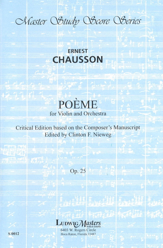 Chausson, Poeme op. 25 (Vn,Orch) (Masters Music)