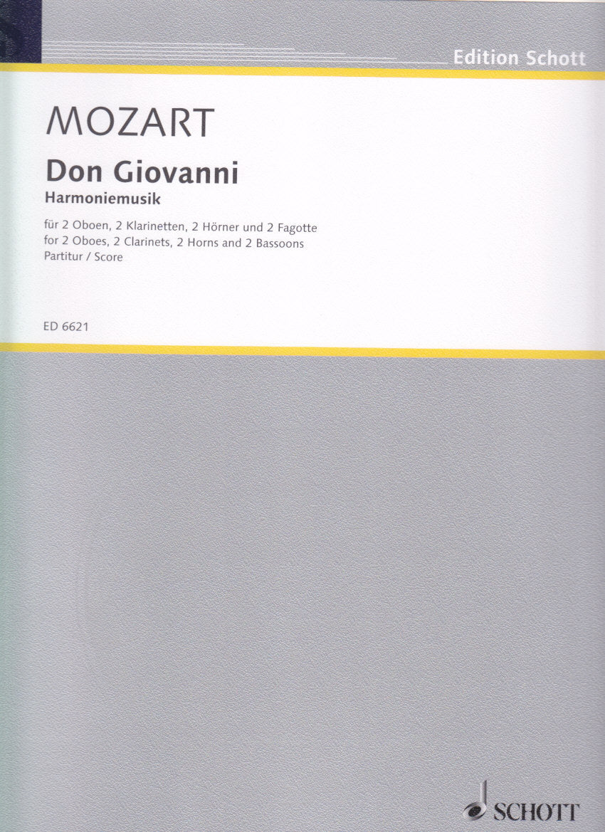 Mozart, Don Giovanni-Harmoniemusik Score (Schott)
