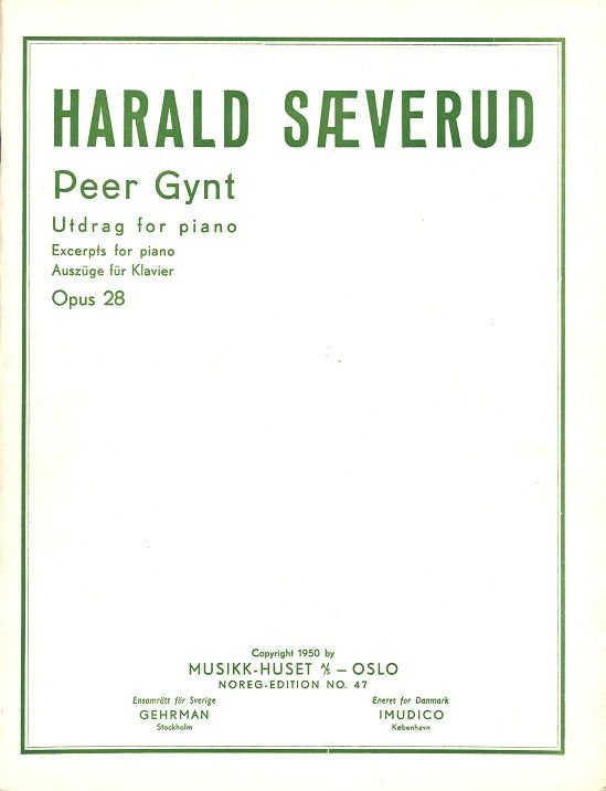 Saeverud, Peer Gynt op.28, Excerpts (Musikk-Huset)