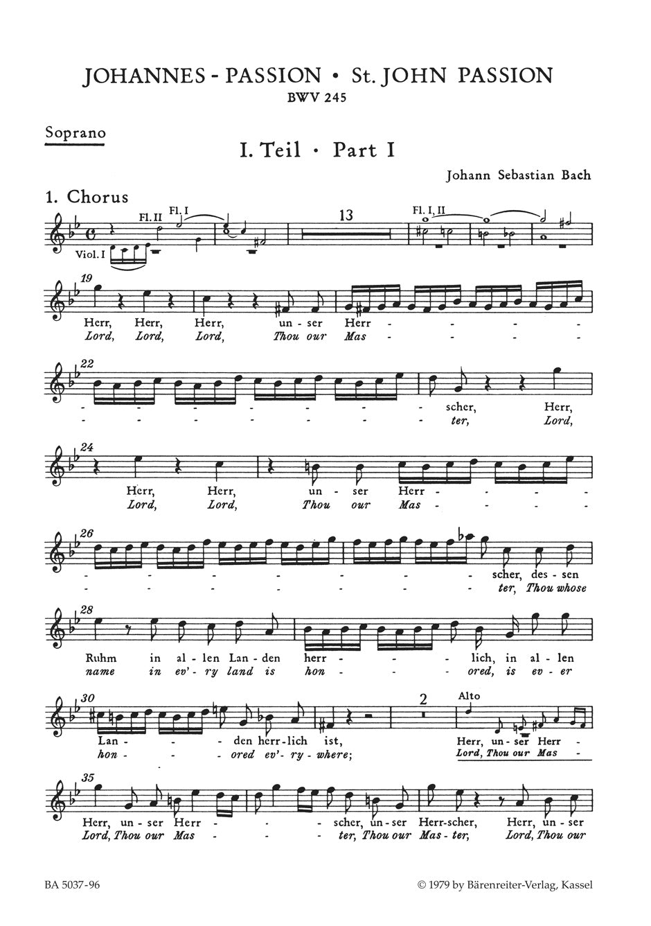 Bach, Johannes-Passion BWV 245: Sopran (Barenreiter)