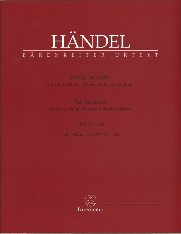 Handel, Sonatas HWV 380, 381 (Ob,Vn,Bc) (Barenreiter)