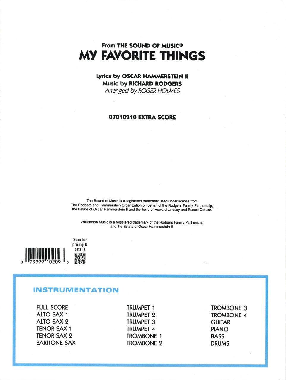 My Favorite Things (Holmes) (Jazz Ens.) (Hal Leonard)