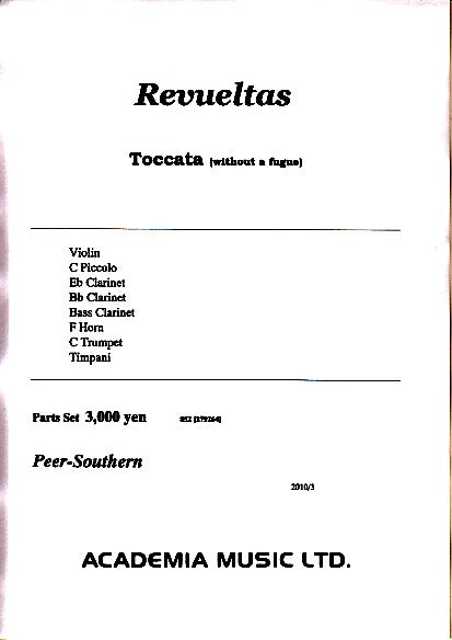 Revueltas, Toccata without a Fugue Parts (Peermusic)