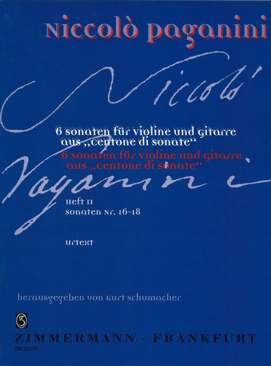 Paganini, Centone di Sonate 16-18 Vn,Gt (Zimmermann)