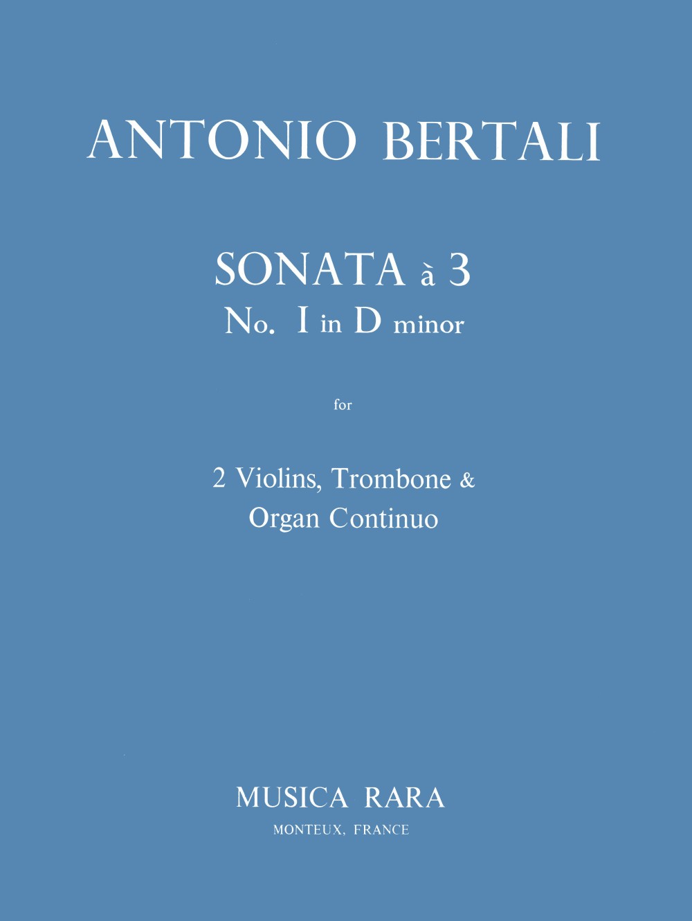 Bertali, Sonata a 3, No.1 in d minor (Musica Rara)