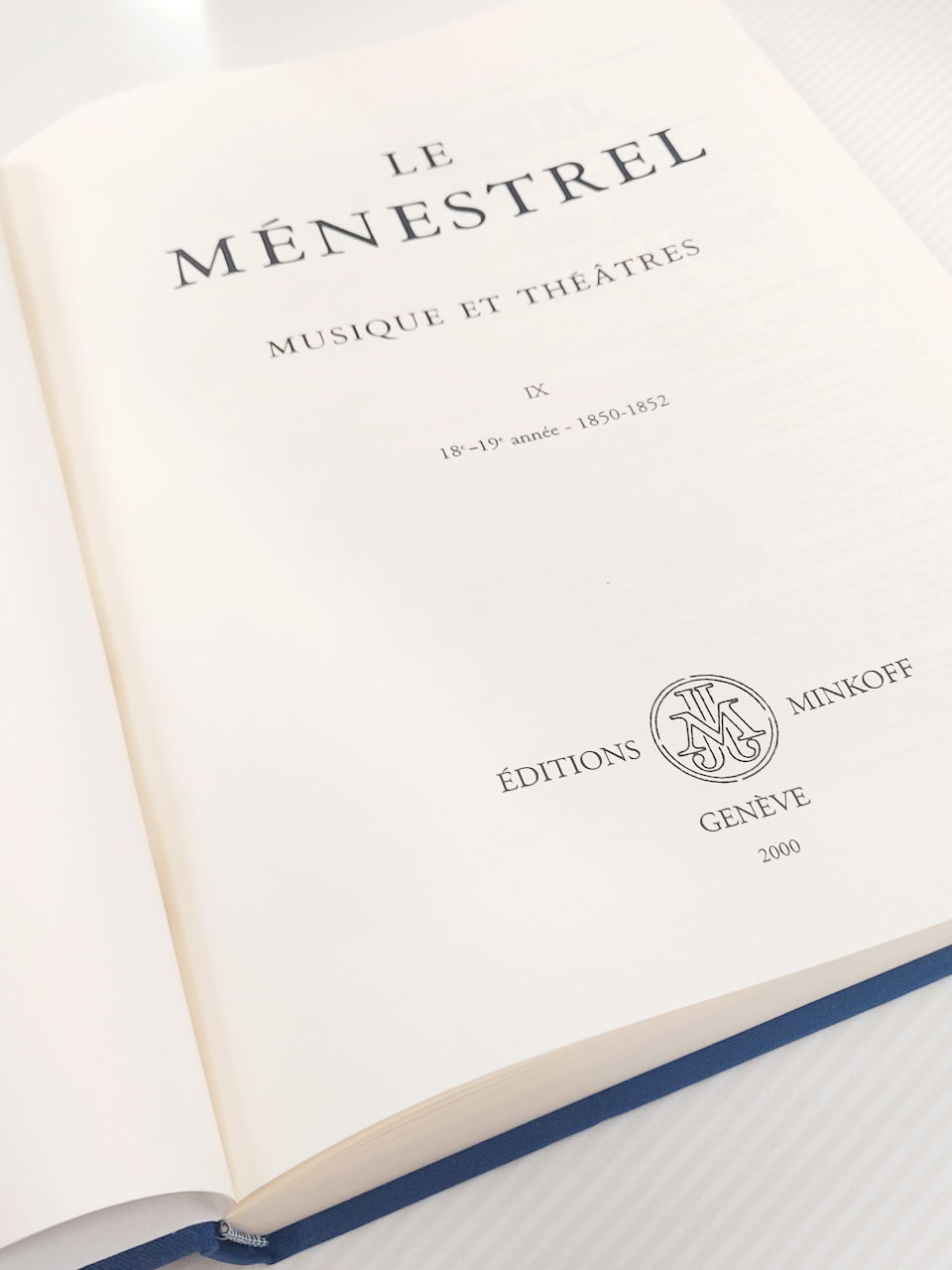Menestrel 9: 18e, 19e annee 1850-52 (Minkoff)