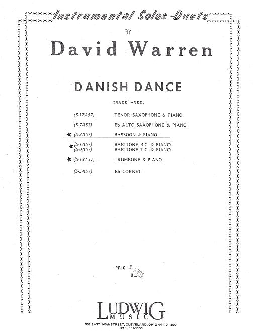 Warren, Danish Dance (Bn,Pf) (Ludwig Music)