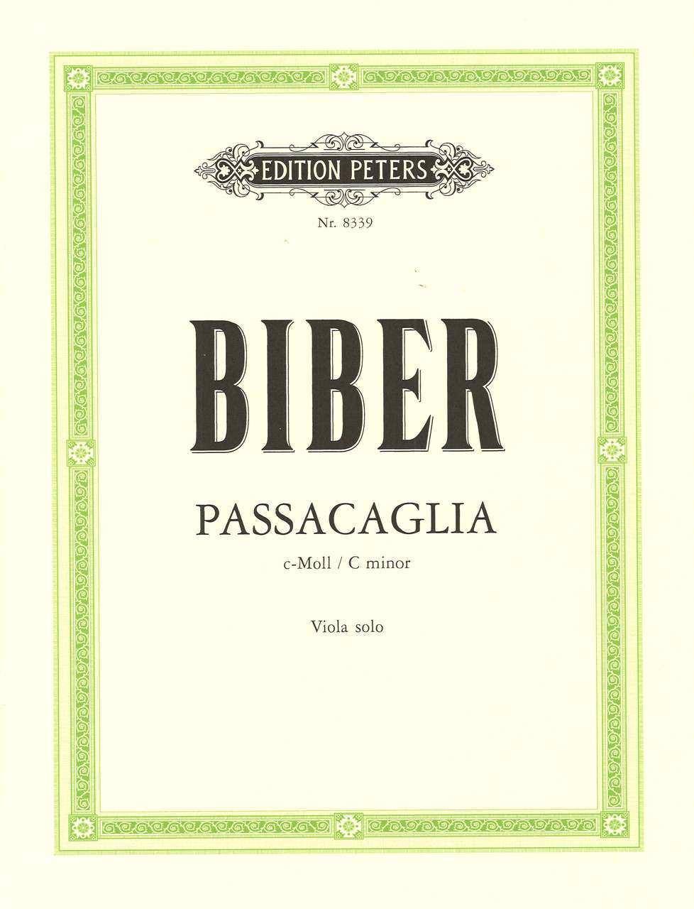 Biber, Passacaglia c-moll (Va Solo) (Peters)