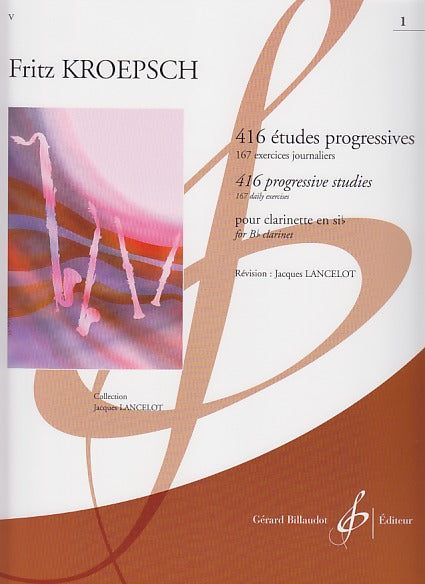 Kroepsch, 416 Etudes progressives, 1 (Billaudot)