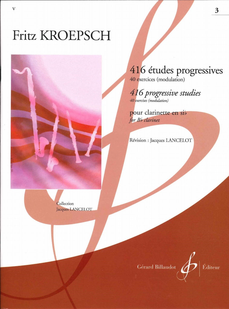 Kroepsch, 416 Etudes progressives, 3 (Billaudot)