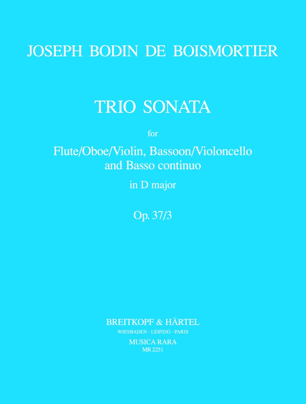 Boismortier, Trio Sonata op. 37/3 (Musica Rara)