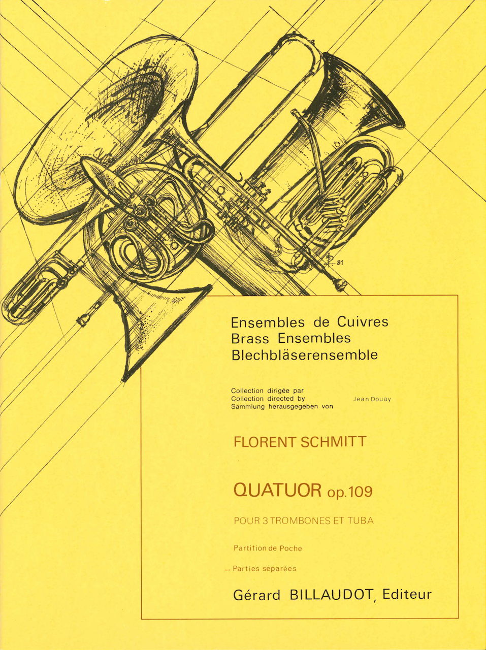 Schmitt, Quatuor op. 109 (3Tbn,Tba)Score (Billaudot)