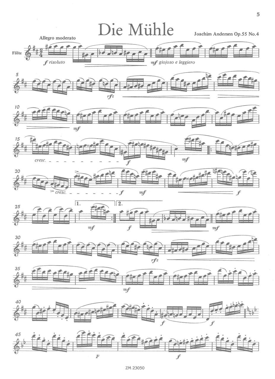 Andersen, 4 Miniaturen op. 55/2, 4, 5, 8 (Zimmermann)