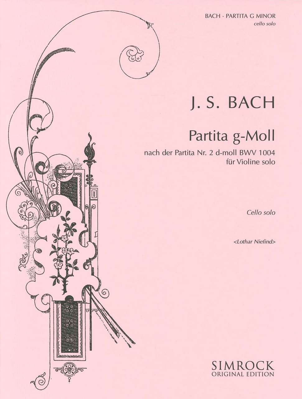 Bach, Partita BWV 1004 in g (Vc Solo) (Simrock)