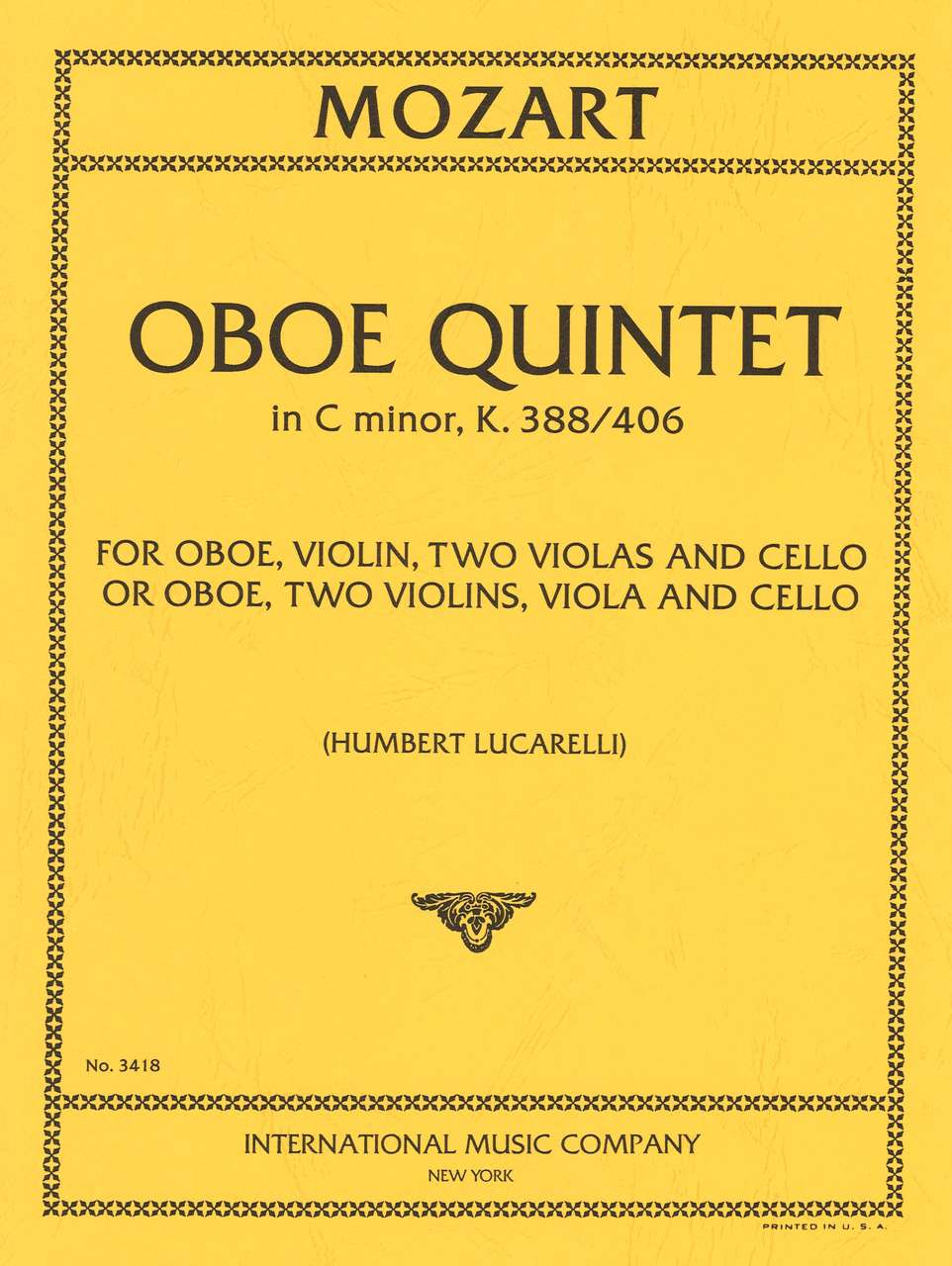 Mozart, Quintet KV 388/406 (Ob,Str) (IMC)