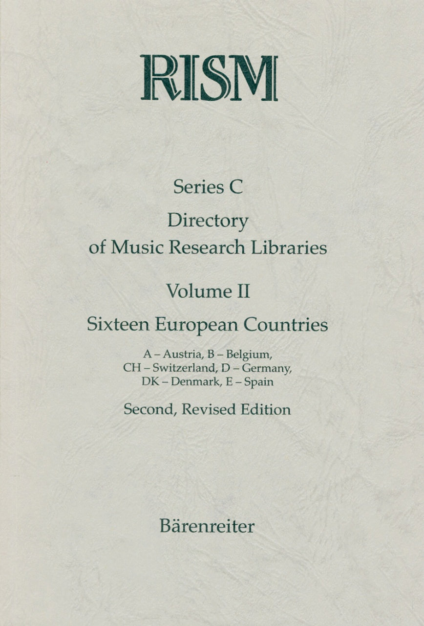 RISM Series C, Vol.II. 2nd rev. ed. (Barenreiter)