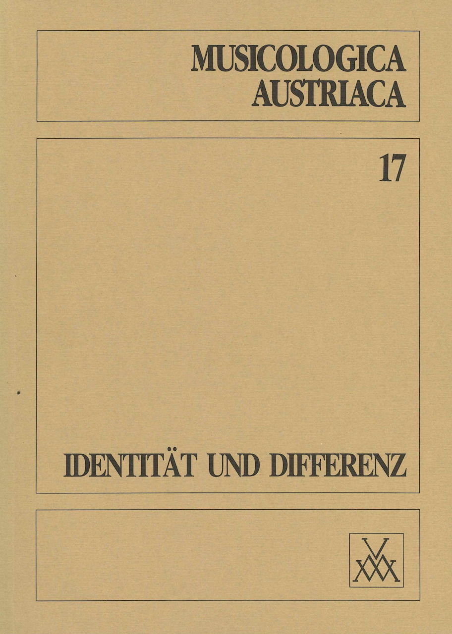 Weber, Identitat und Differenz (Musikwissenschaftlicher Verlag)