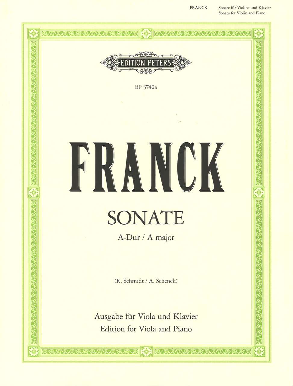 Franck, Sonate in A (Schmidt) (Peters)