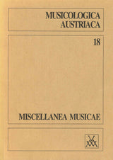 Musicologica Austriaca 18 (Musikwissenschaftlicher Verlag)