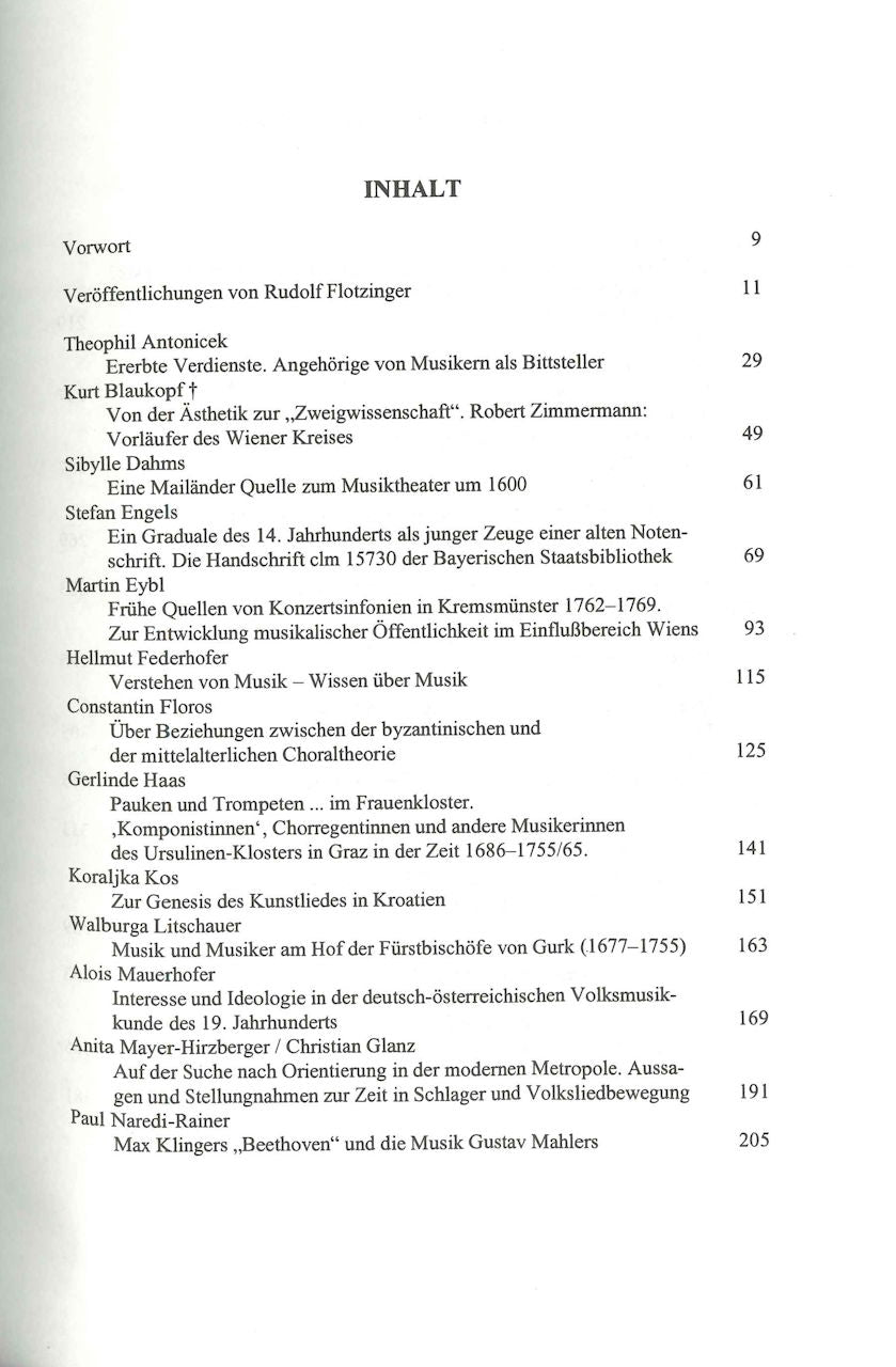 Musicologica Austriaca 18 (Musikwissenschaftlicher Verlag)