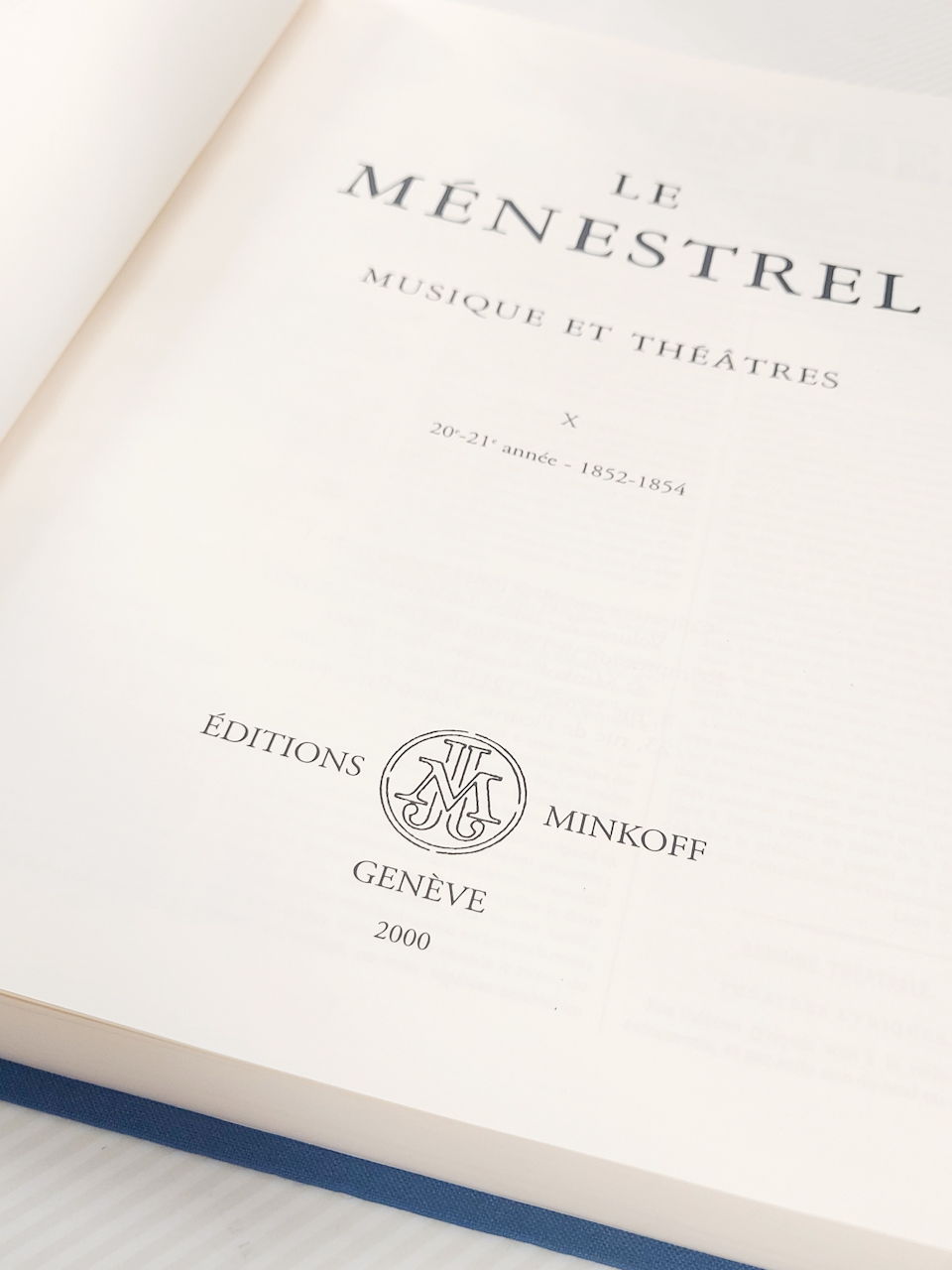 Menestrel 10: 20e, 21e annee 1852-54 (Minkoff)