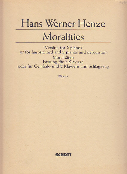 Henze, Moralities [E/G] (Schott)