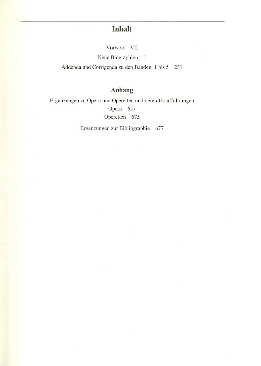 Grosses Sangerlexikon 6: Erganz.[3Afl.] (Saur)