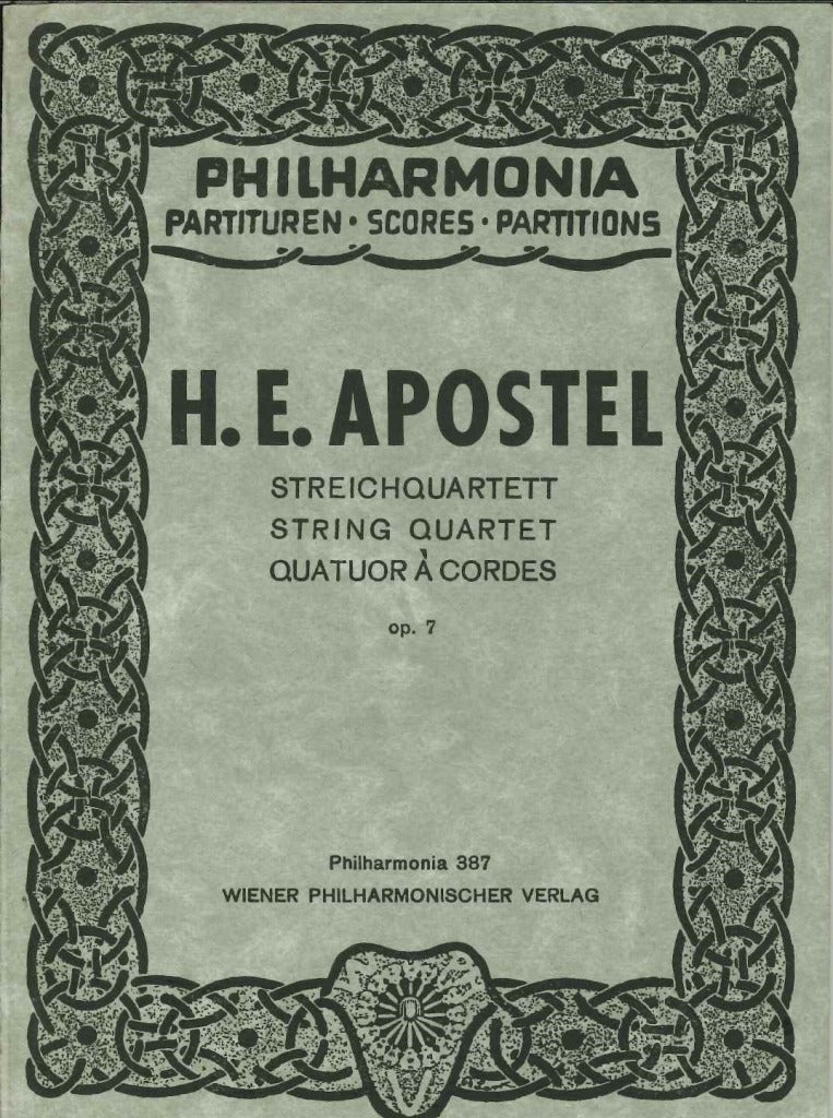 Apostel, Streichquartett Nr. 1, op. 7 (Universal)