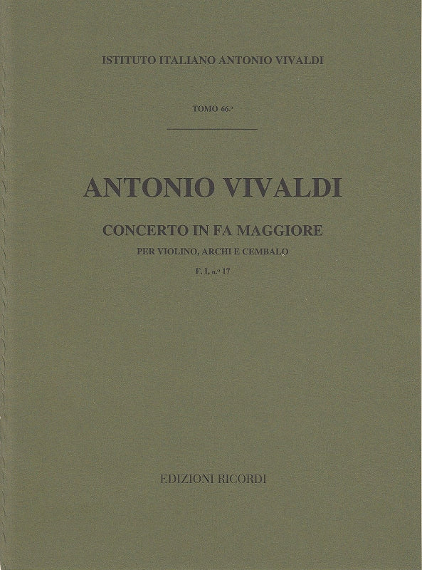Vivaldi, Concerto in F, F 1/17, RV 288 (Ricordi)
