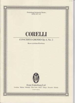 Corelli, Concerto op. 6/2 (Score/Bc) (Eulenburg/Breitkopf)
