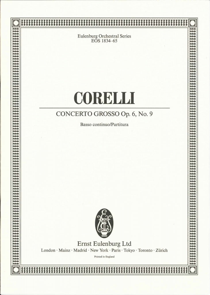 Corelli, Concerto op. 6/9 (Score/Bc) (Eulenburg/Breitkopf)