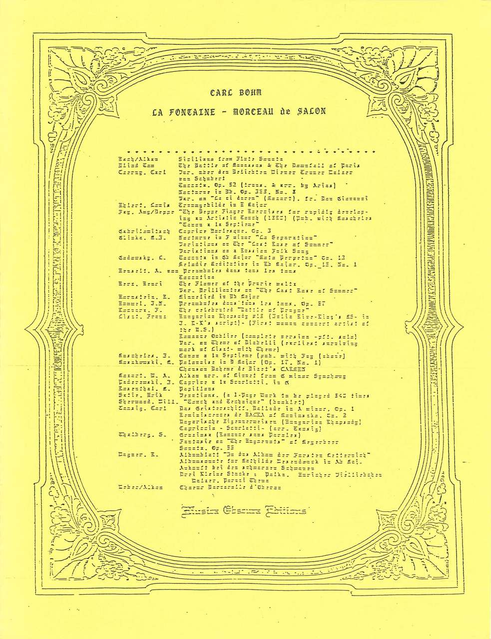 Bohm, Fontaine op. 221: Morceau de salon (Musica Obscura)