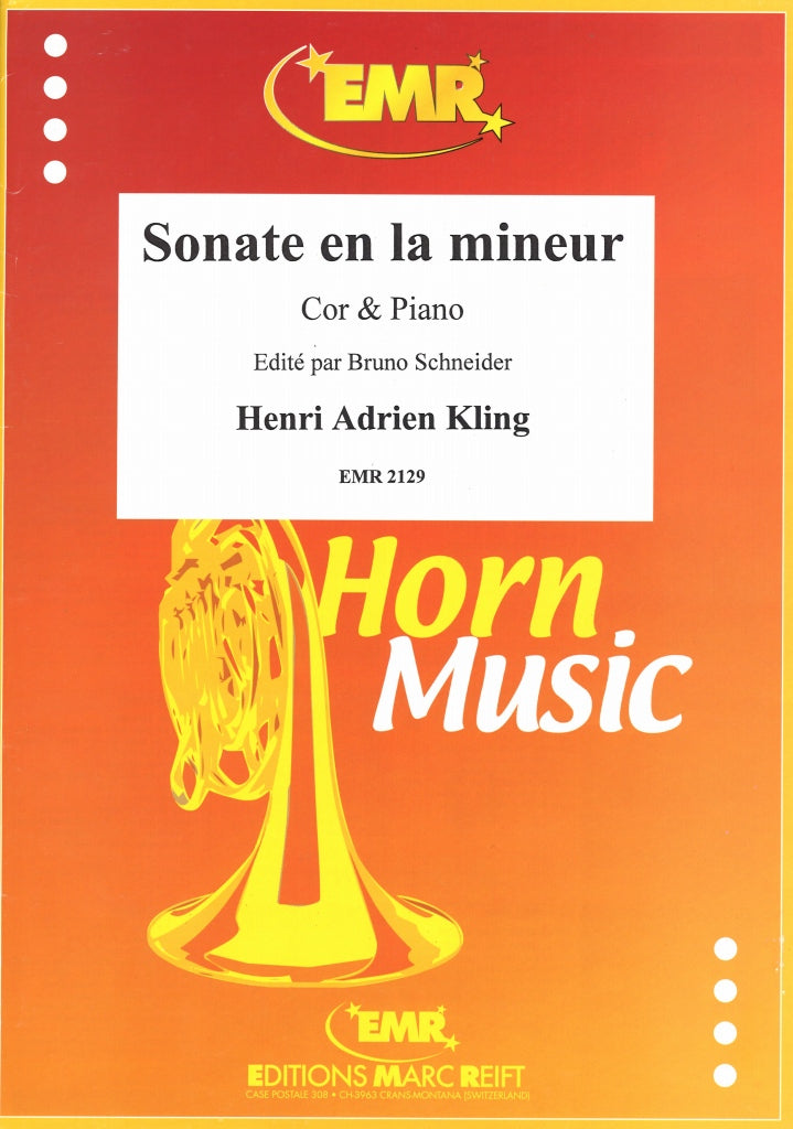 Kling, Sonate en la mineur (Hn,Pf) (Reift)