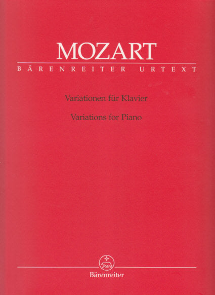 Mozart, Variationen fur Klavier (Barenreiter)