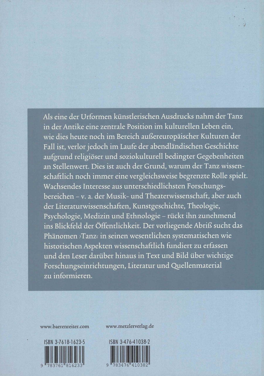 Dahms, Tanz (Barenreiter/Metzler)