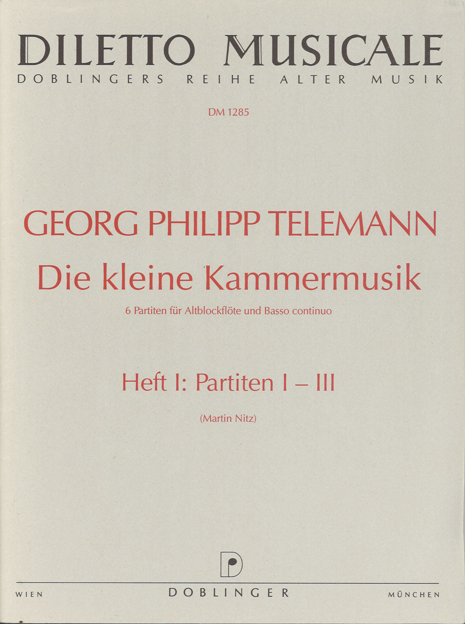 Telemann, Kleine Kammermusik 1 (ARec,Bc) (Doblinger)