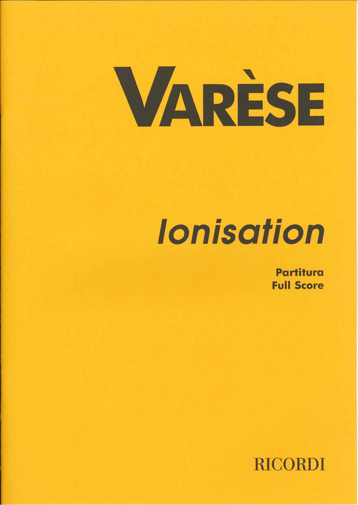 Varese, Ionisation: for Percussion Group (Ricordi)