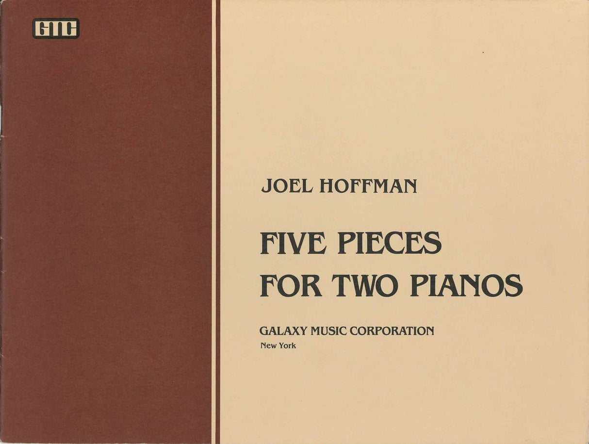 Hoffman, 5 Pieces for Two Pianos (Galaxy Music)