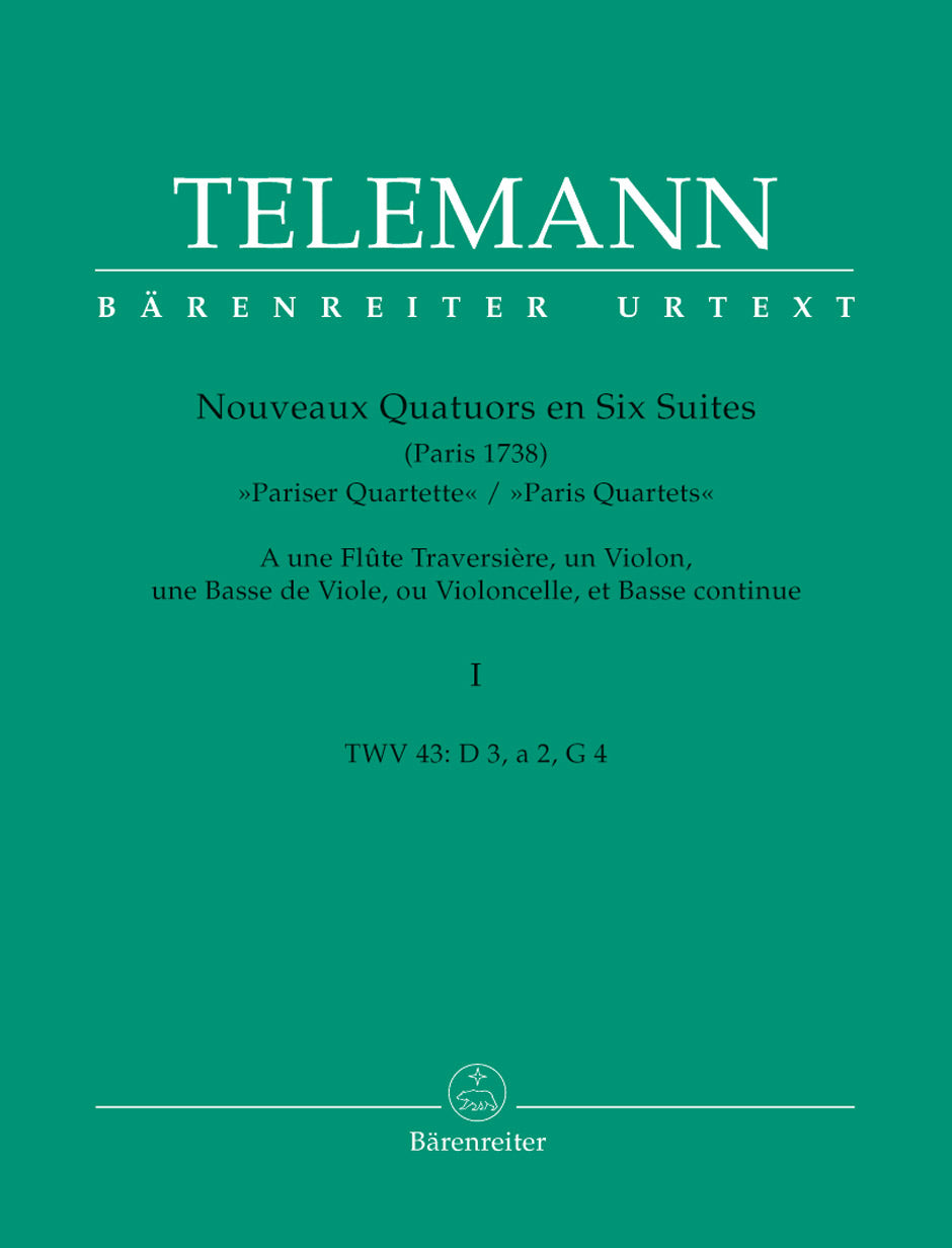 Telemann, Pariser Quartette Nr.1-3 (Barenreiter)