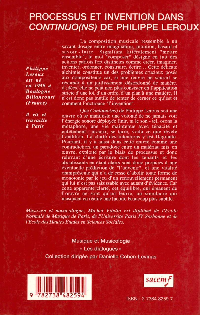 Vilella, Processus et Invention (Itineraire, L'/L'Harmattan)