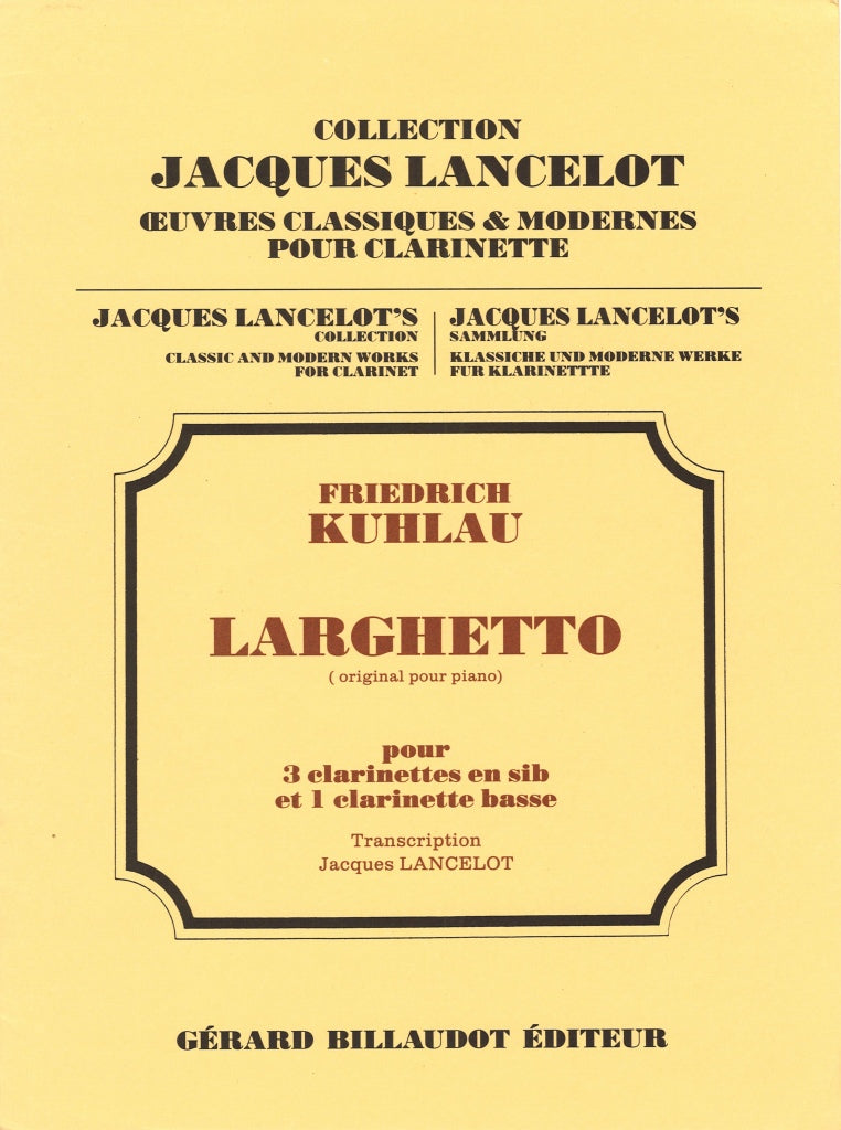 Kuhlau, Larghetto (3BbCl,BsCl/BbCl) (Billaudot)